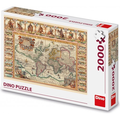 Dino Historická mapa světa 2000 dílků
