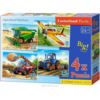 Castorland Zemědělské stroje 4v1 8,12,15,20 dielov