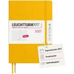 Leuchtturm1917 Daily Calendar 2027 Dotted Medium (A5) - English, Sunflower, 145 x 210 mm, January-December (12 months), 1 page per day, hourly grid 7: 00-22: 00, hardcover, 80 g/m2 paper - 400335 (400335)