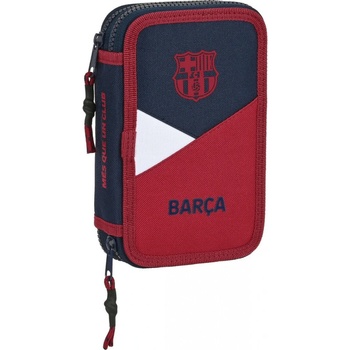 Shopalstore F.C. Barcelona Dvojitá taška Light Blue Garnet Red 12,5 x 19,5 x 4 cm 28 ks