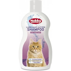 NOBBY Cat Long Hair шампоан за котки с дълъг косъм, с мароканско арганово масло, за гъвкавост и по-добро разресване, Германия - 300 мл 74878
