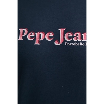 Pepe Jeans Тениска Pepe Jeans SOMERS TEE в тъмносиньо с принт PM509649 (PM509649)