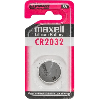 Maxell Батерия литиева Maxell CR2032, 3V, 1бр (CR2032/Maxell)