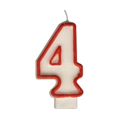 Dortová číslová svíčka "4" 75mm