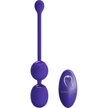 Pretty Love Вибриращи вагинални топчета с дистанционно Willie лилави