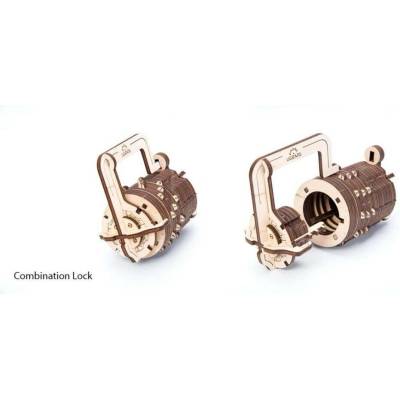 Ugears 3D mechanické puzzle Číselný zámek 34 ks