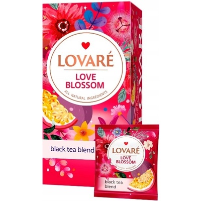Lovare čierny porciovaný čaj Love Blossom 24 x 2 g
