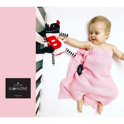 Lullalove Velká bambusová dečka Candy Pink růžová