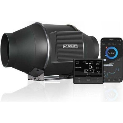 AC Infinity CLOUDLINE T4 Quiet Inline Fan System with Temperature Humidity VPD Controller 100 mm