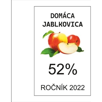 Samolepiaca etiketa 69x109 Jablko