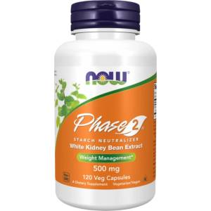 NOW Phase 2® | White Kidney Bean Extract 500 mg [120 капсули]