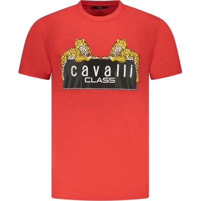 Cavalli class Тениска с къс ръкав за мъже cavalli class, Размер xl, Цвят Червено (txt60njd060_ro02000)