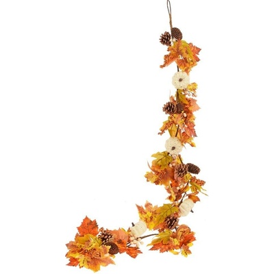 GIRLANDA LÍSTIE,TEKVICE HNE/ŽLT 160CM