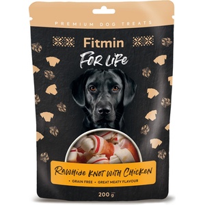 Dibaq Fitmin For Life Лакомство за кучета с възел от биволска кожа 200 g