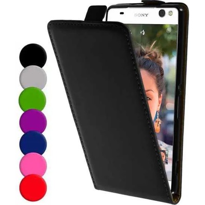 Xperia C5 Ultra Флип Кожен Калъф и Протектор