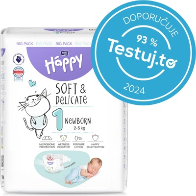 Happy Soft&Delicate 1 2-5 kg 82 ks