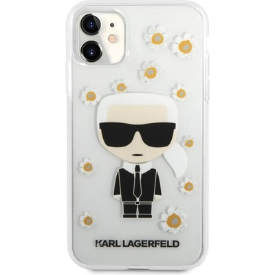 KARL LAGERFELD Гръб Karl Lagerfeld Ikonik Flower Case за iPhone 11 - Прозрачен
