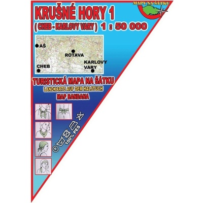 Krušné hory 1 – mapy na šátku