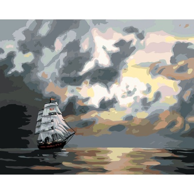 ZUTY Malování podle čísel PLACHETNICE PO SETMĚNÍ D RUSTY RUST Rozměr 40 x 50 cm Rámování vypnuté plátno na rám
