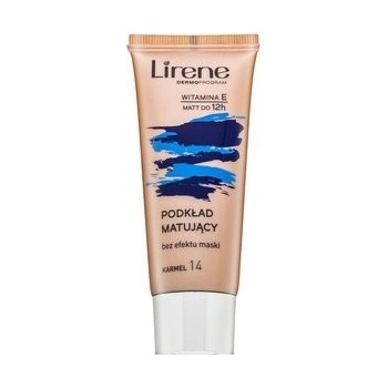 Lirene Nature Matte matující fluidní make-up pro dlouhotrvající efekt 14 Caramel 30 ml
