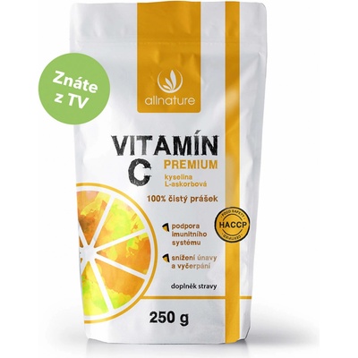 Allnature Vitamín C prášok Premium 250 g 2+1