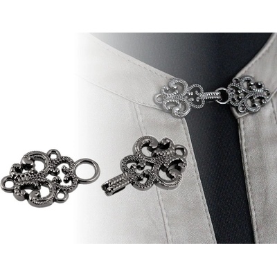Ozdobné filigránové zapínání / cincher knoflík Varianta: 1 nikl, Balení: 1 pár 43973/88484/201112