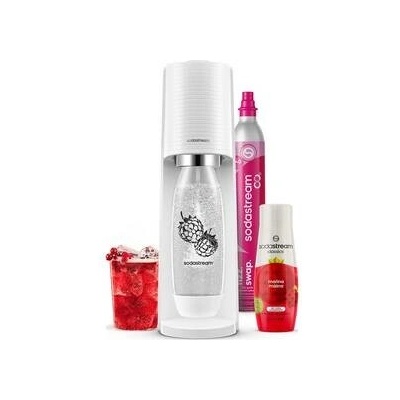 SodaStream TERRA White Malina Zero Mpack biely