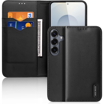 Samsung DUX DUCIS Hivo Кожен Калъф за Samsung S26+ - Кравешка кожа, RFID защита, Портфейл, Стойка