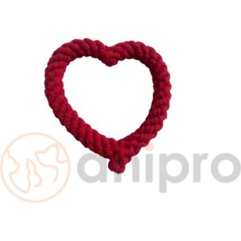 Anipro Play - Въжена играчка за кучета под формата на сърце, 18 см. 80 гр