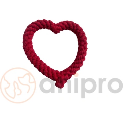 Anipro Play - Въжена играчка за кучета под формата на сърце, 18 см. 80 гр