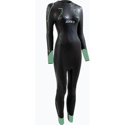ZONE3 Дамски неопренов костюм за плуване ZONE3 Vision black/eucalyptus green