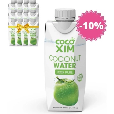Cocoxim Kokosová voda 100 % Pure 12 x 330 ml