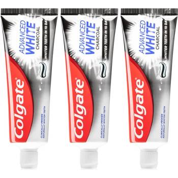 Colgate Advanced White Charcoal избелваща паста за зъби с активен въглен 3x75ml