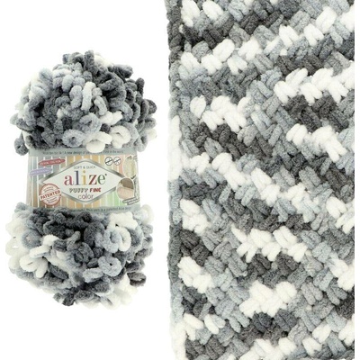 Alize Puffy fine color 5925 variace šedé