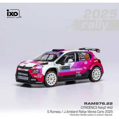 IXO Citroen C3 Rally2 Rallye Monte Carlo 2025 42 Rumeau Amblard 1:43