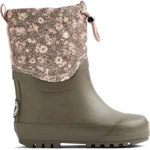 WHEAT Детски гумени ботуши WHEAT Kid's Thermo Snowboot Drizzle Wellington boots - Dry Wood Snow Flowers - размер 28 (EU) (731-0236-0917)