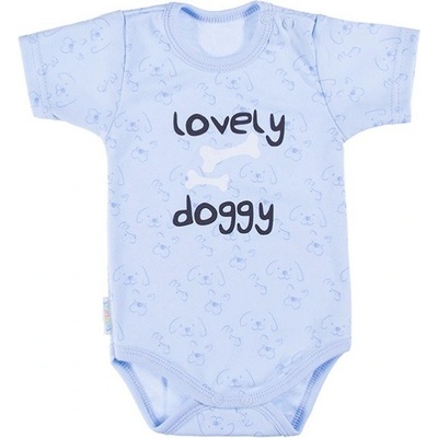 Ewa Body krátký rukáv Lovely chlapecké modré tisk