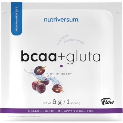 Nutriversum BCAA + Gluta Powder | Flow [6 грама] Синьо грозде