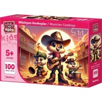 Art Puzzle Детски пъзел Art Puzzle от 100 части - Музиканти каубои (35417) - ozone
