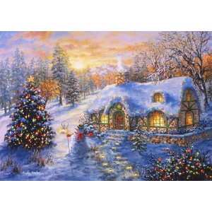 Bluebird Puzzle - Puzzle Boehme: Christmas Cottage - 2 000 piese