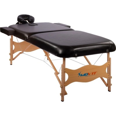 Movit deluxe 1646 Prenosné masážne lehátko čierne 185 x 80 cm