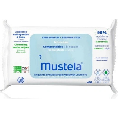 Mustela Čist.ubrousky pro cit. pokožku-komp. 60 ks