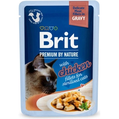 Brit Premium Cat Pouch with Chicken Fillets in Jelly for Adult Cats 85 g