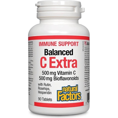 Natural Factors Immune Support Balanced C Extra, 90 таблетки, Natural Factors