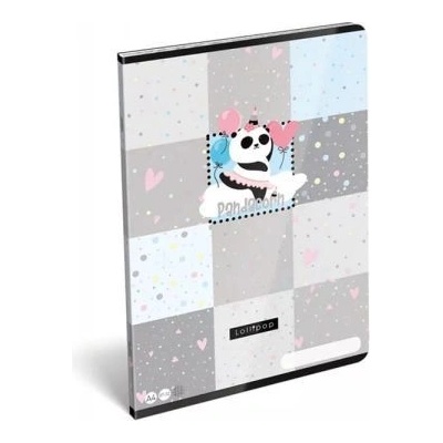 Lizzy Card Pandacorn: Тефтер с квадратна мрежа, 32 листа - A4