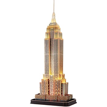 CubicFun 3D пъзел Cubic Fun от 37 части - Емпайър Стейт Билдинг, с LED светлини (L539h)