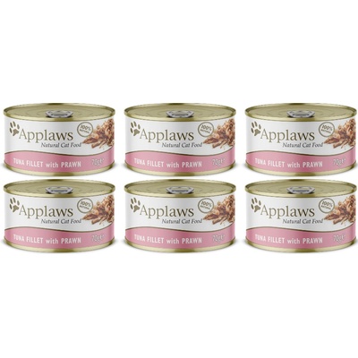 Applaws Cat Tuňák s krevetami 6 x 70 g