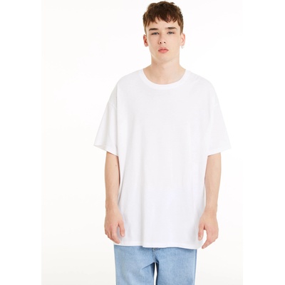 Bershka Тениска бяло, размер XL