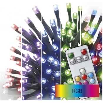 Emos D4AA02 LED vianočná reťaz 10 m vonkajšia aj vnútorná RGB ovládač programy časovač