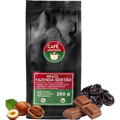 Café Montaña Brazil Fazenda Sertão mletá káva Espresso 0,5 kg